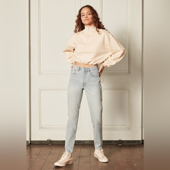 Boyish The Billy High Rise Skinny Jeans Light Wash Sunrise Rigid Denim Size 26 - Picture 1 of 16